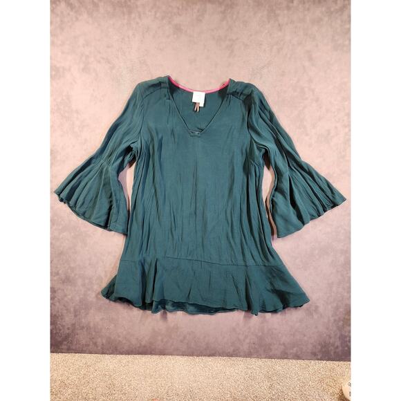Anthropologie HD In Paris Carissa Dress Womens Size 10 P Bell Sleeve Shift - Picture 1 of 9